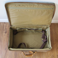 2 Vintage Hartmann Gray Suitcases with Leather Accents (SOLD SEPERATELY)