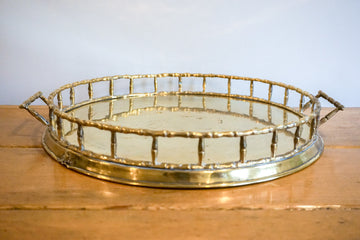 Vintage Metallic Heavy Brass Decorative Serving Tray