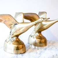 Brass Goose Statue Sculpture (2 Available - Sold Separately)