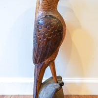 Vintage Hand Carved Solid Wood Eagle