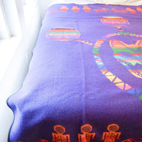 Vintage Pendleton Woolen Mills Reversible Coyote and The Huckleberry Sisters Throw Blanket - by Lillian Pitt