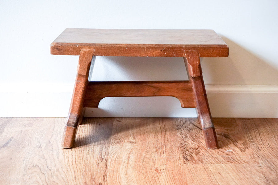 Vintage Solid Wood Plant Stand or Stool