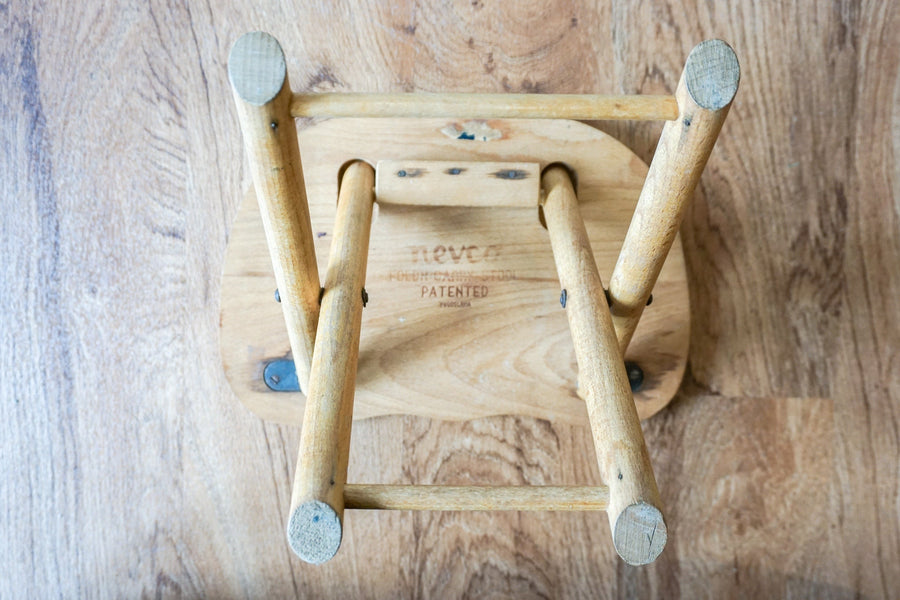 Nevco Wood Folding Camp Stool (6 Available - Sold Separately)