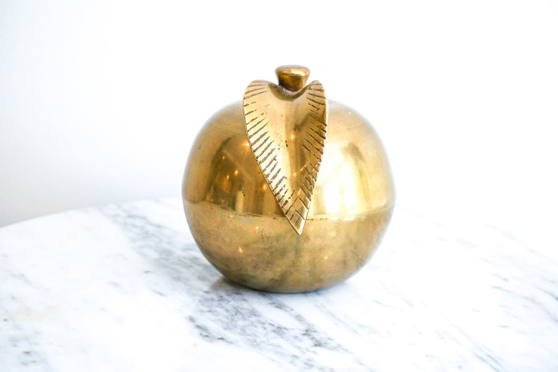 Brass Apple Statue Sculpture