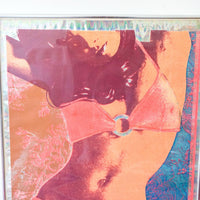 1969 Rock of Ages Cleft for Me Bikini Girl Print Serigraph 32/50 Signed By Artist Willian Weegee