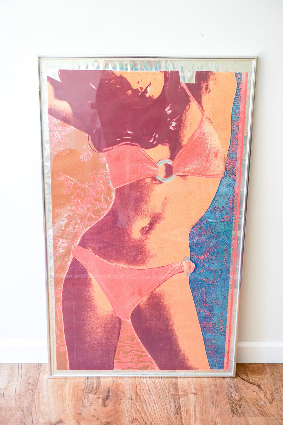 1969 Rock of Ages Cleft for Me Bikini Girl Print Serigraph 32/50 Signed By Artist Willian Weegee