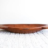 African Wood Tray Bowl