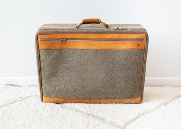 Tweed Hartmann Suitcase with Leather