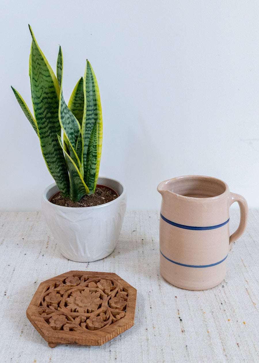 Clay Stoneware Water Pitcher