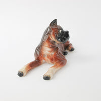 Ceramic Boxer Dog Sculpture Figure