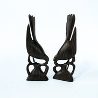 African Carved Wood Bird Statues