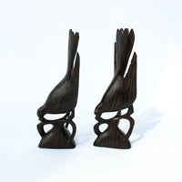African Carved Wood Bird Statues
