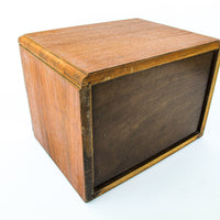 Art Deco Wood Box with Two Drawers and Bakelite Style Handles