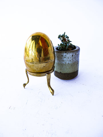 Brass Egg Trinket Box