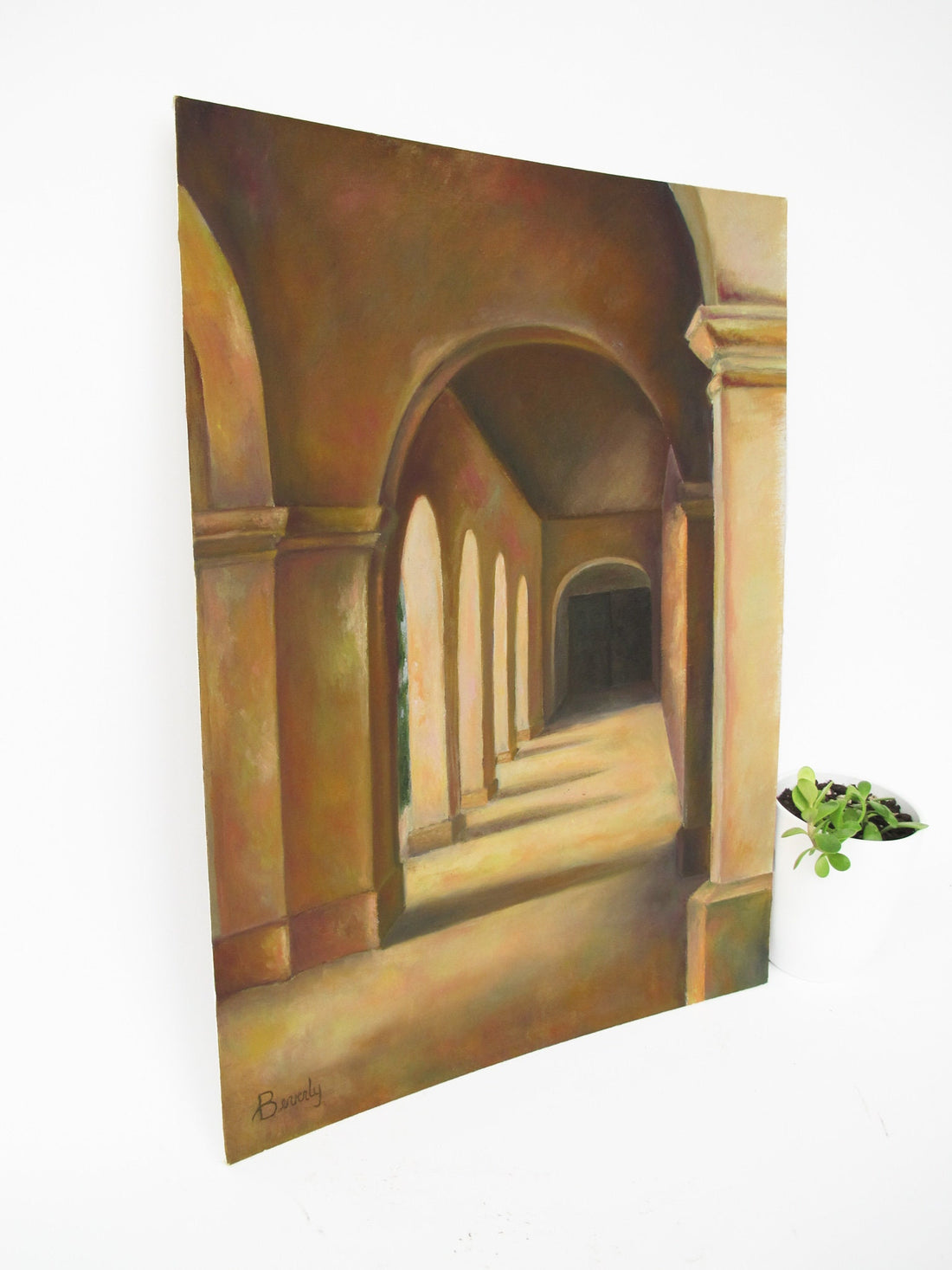 San Jose Archways California Painting Signed Beverly