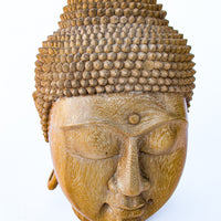 Wood Buddha Head Bali Style
