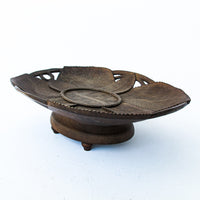 German Walnut Wood Bowl Dish Music Box
