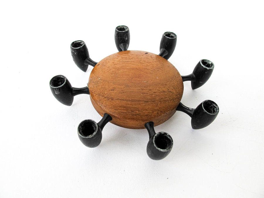 Digsmed Iron and Wood Candlestick Holder