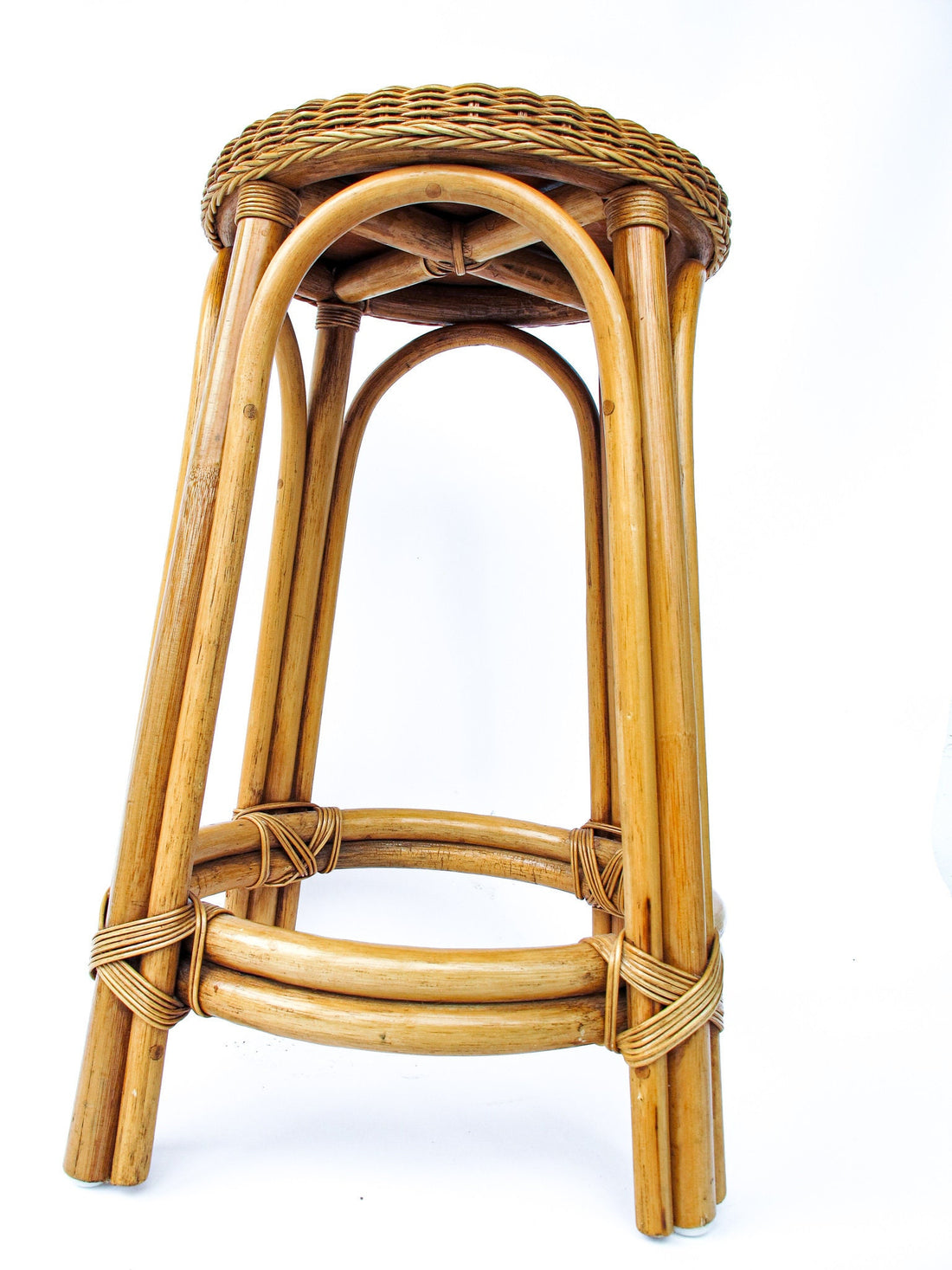 Wicker Barstool Plant Stand