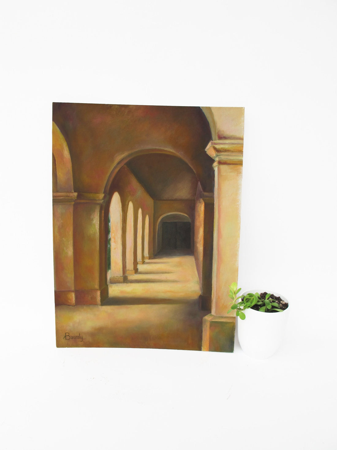 San Jose Archways California Painting Signed Beverly