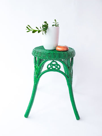 Wicker Plant Stand Stool Side Table