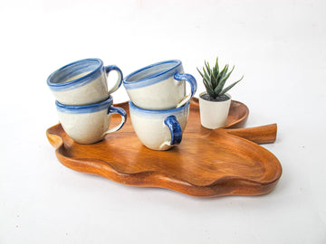 Ceramic Pottery Mugs Set of Four