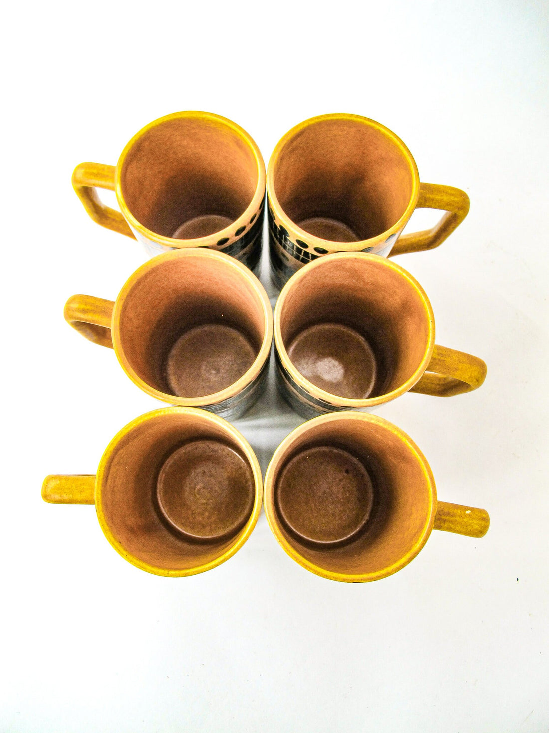 Set of Six Foreign Ceramic Mugs Made in Germany