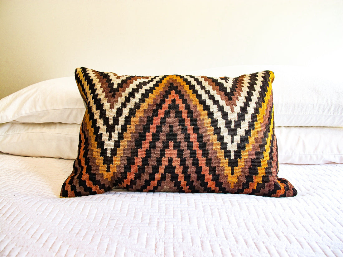 Chevron Kilim Lumbar Pillow