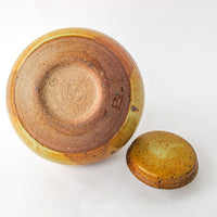 Ceramic Ginger Jar with Lid in Orange and Yellow