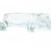 Glass Hippo Paperweight