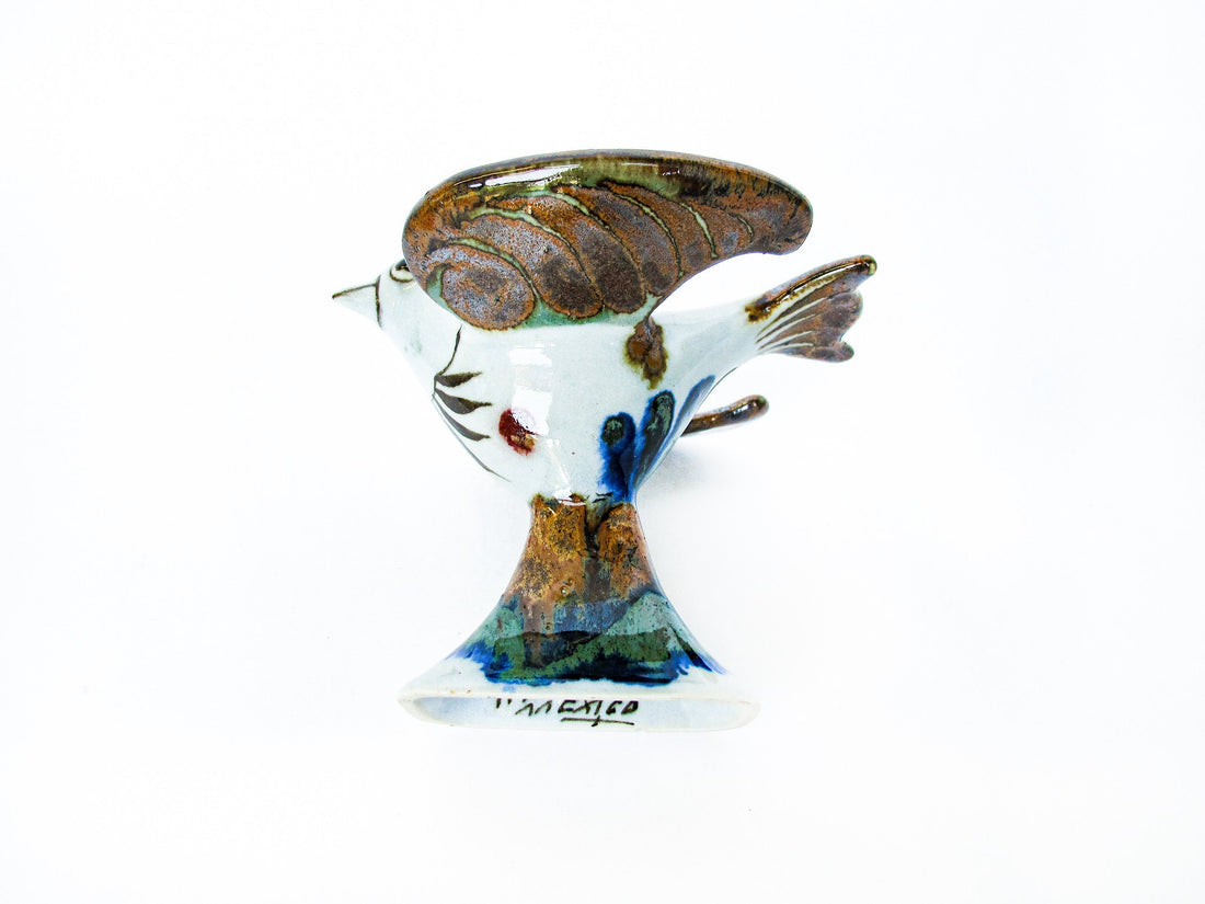 Tonala Hand Painted Ceramic  Bird From Mexico by Ken Edwards