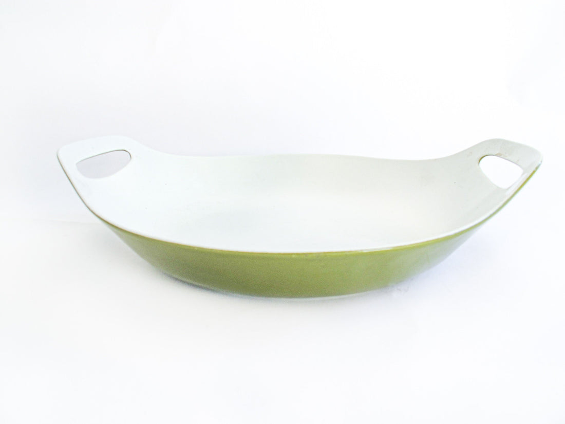 Midcentury Enamelware Pan Paella Pan Wok