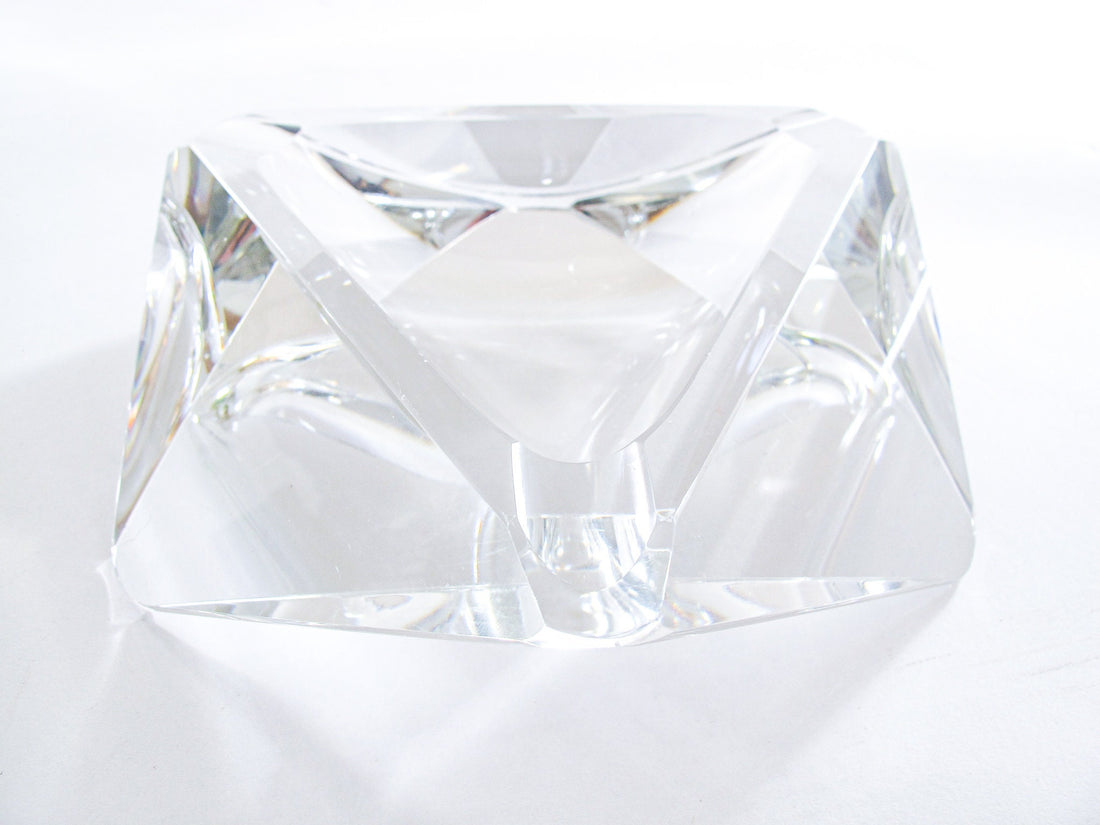 Crystal Glass Ashtray Dish