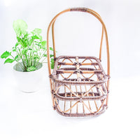 Bamboo Bottle Basket Carrier