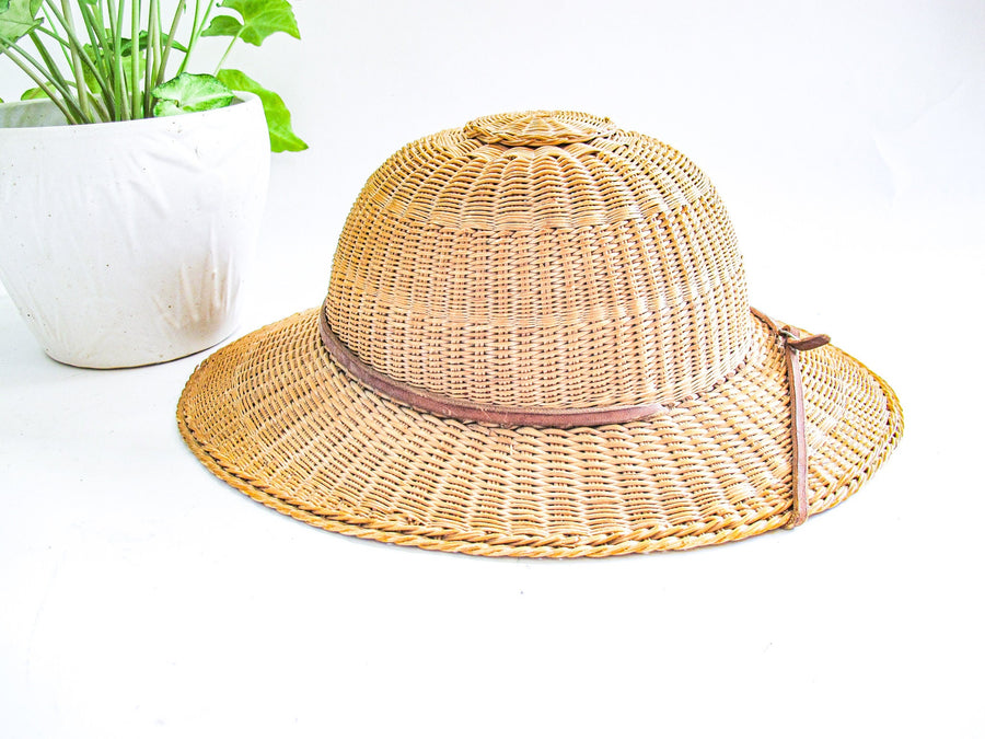 Woven Rattan Safari Sun Hat