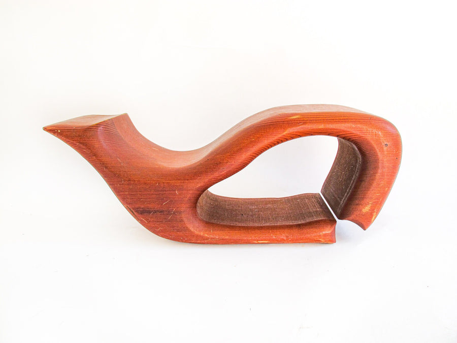 Red Wood Hand Carved Whale From California