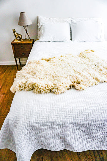 Sheep Skin Area Rug Throw