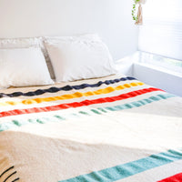 Four Point Hudson Bay  Stripe Wool Throw Blanket