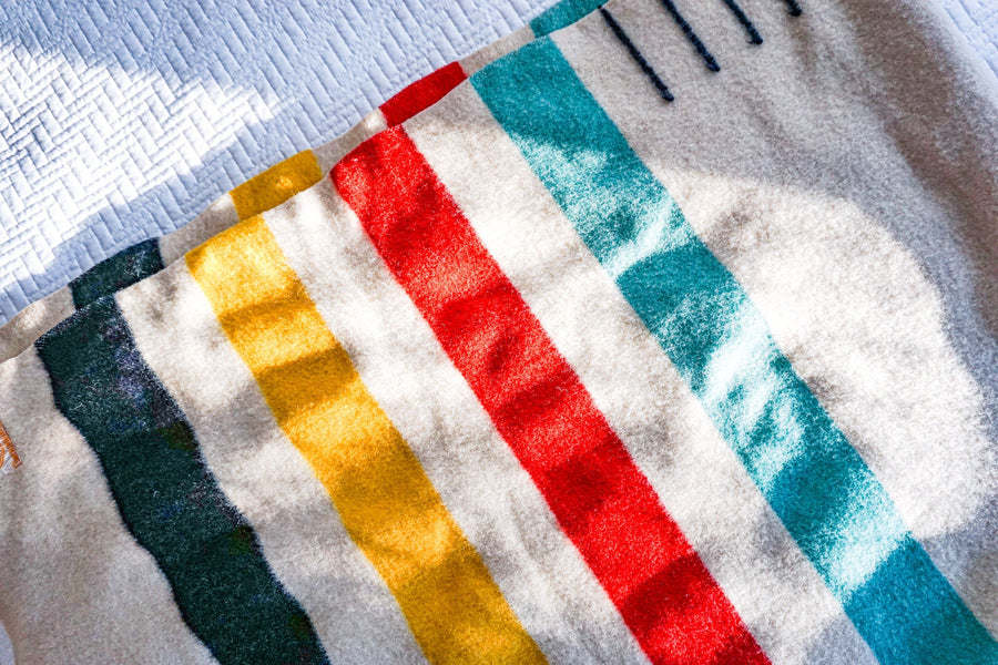 Four Point Hudson Bay  Stripe Wool Throw Blanket