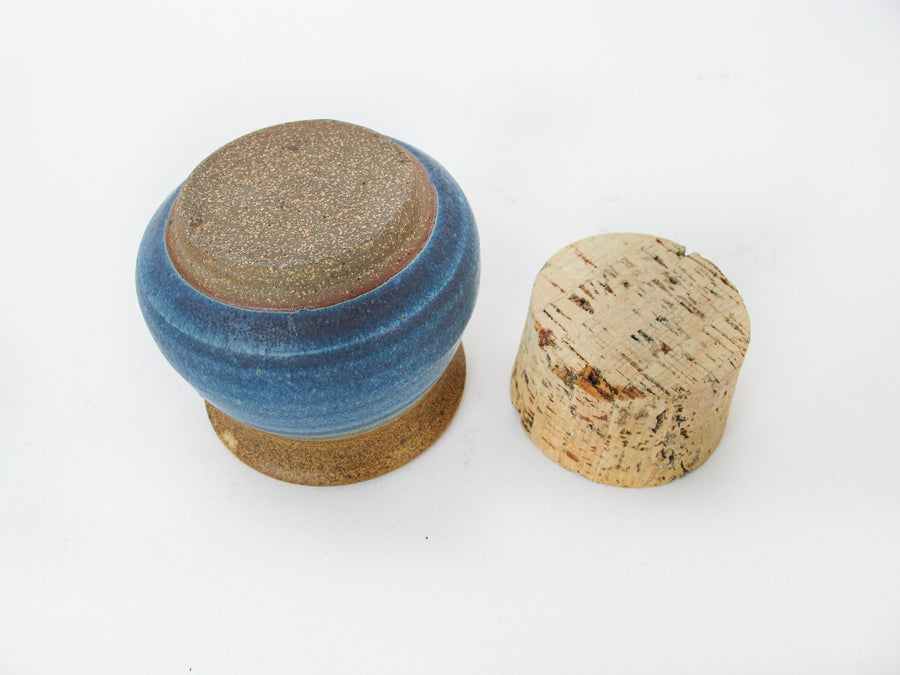 Ceramic Pottery Spice Jar with Cork Lid