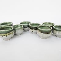 Green Glaze Ceramic Mug Cups (Sold in Sets of 4)