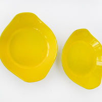 Yellow Enamelware Cast Iron Mini Serve Pans