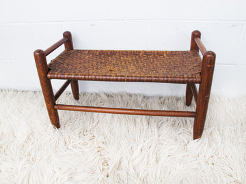 Splint Wood Stool Bench Ottoman Plant Stand