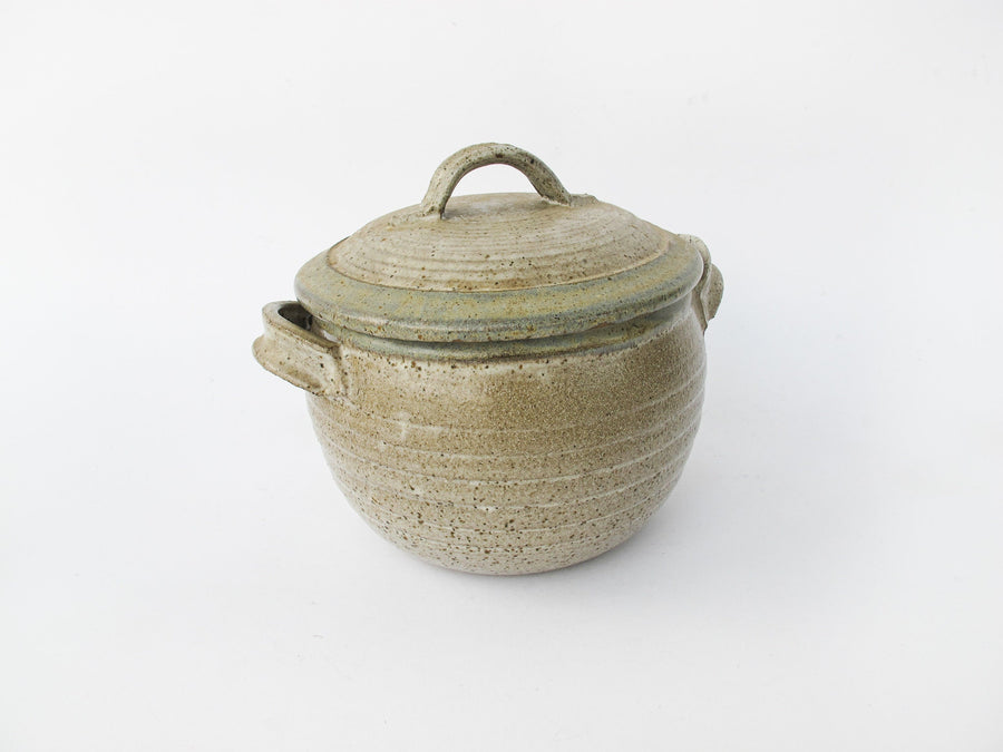 Speckled Grey Ceramic Baking Stew Pot With Lid