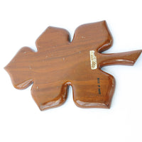 Mahogany Leaf Wood Tray Made in Haiti