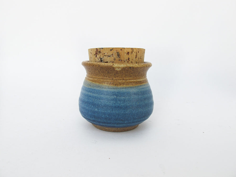 Ceramic Pottery Spice Jar with Cork Lid