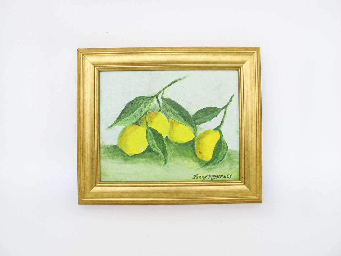 Framed Lemon Painting Wall Art by Jerry McNerney