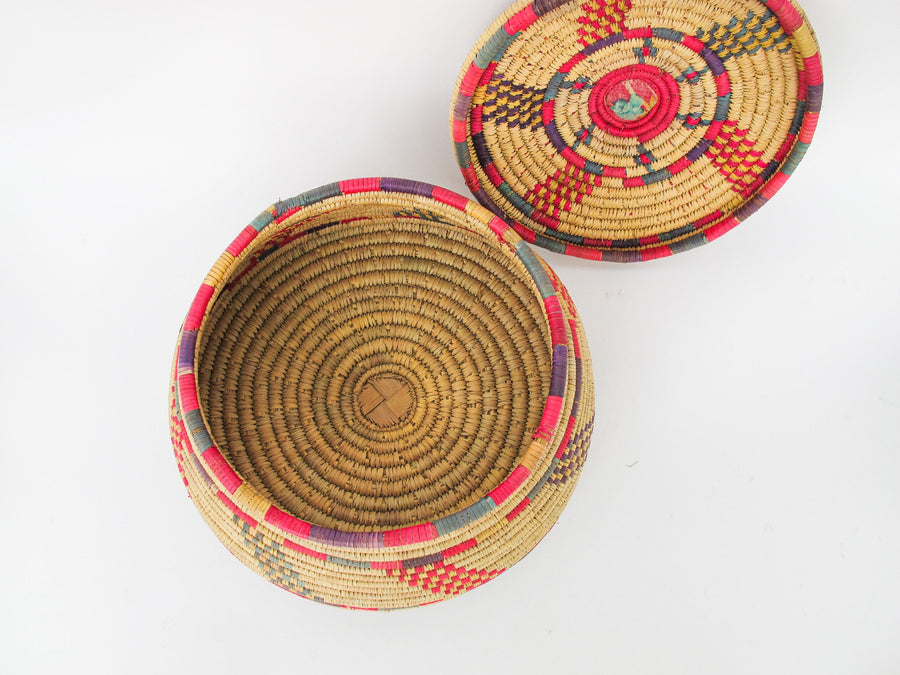 Woven Storage Basket with Lid