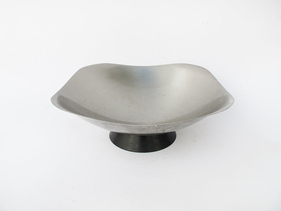 West Bend Stainless Steel Midcentury Saucer Serving Bowl  -  Made in the USA