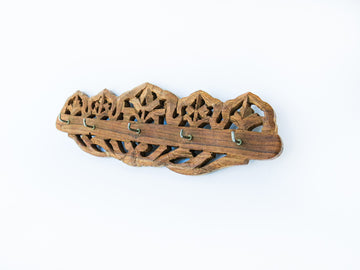 Carved Wood Key Wall Rack Made in India